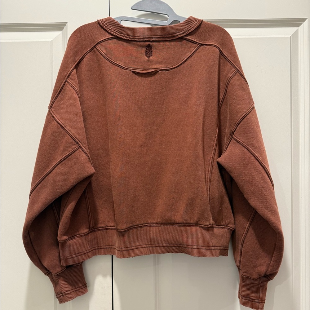Free People Brown Intercept Pullover - Picture 2 of 2